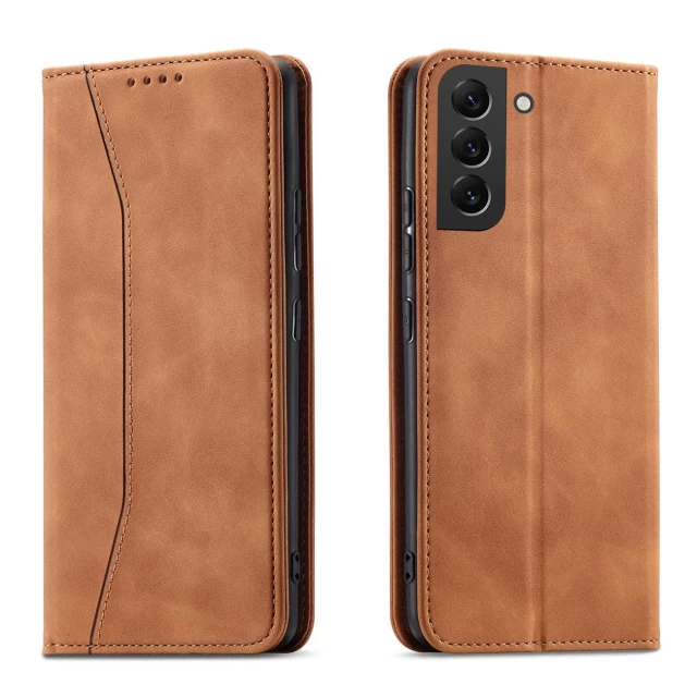 Чехол-книжка HRT Magnet Fancy Case для Samsung Galaxy S23 Brown (9145576271469)