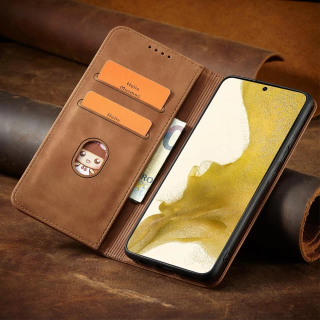 Чехол-книжка HRT Magnet Fancy Case для Samsung Galaxy S23 Plus Brown (9145576271506)