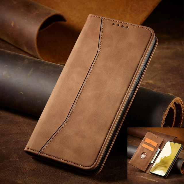 Чохол-книжка HRT Magnet Fancy Case для Samsung Galaxy S23 Ultra Brown (9145576271544)