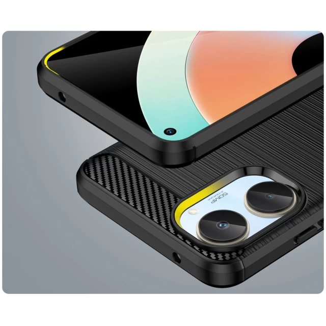 Чехол HRT Carbon Case для Realme 10 Black (9145576271759)