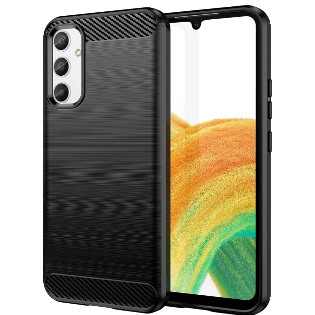 Чохол HRT Carbon Case для Samsung Galaxy A34 5G Black (9145576271841)