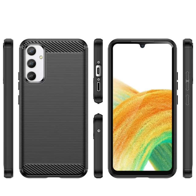 Чохол HRT Carbon Case для Samsung Galaxy A34 5G Black (9145576271841)