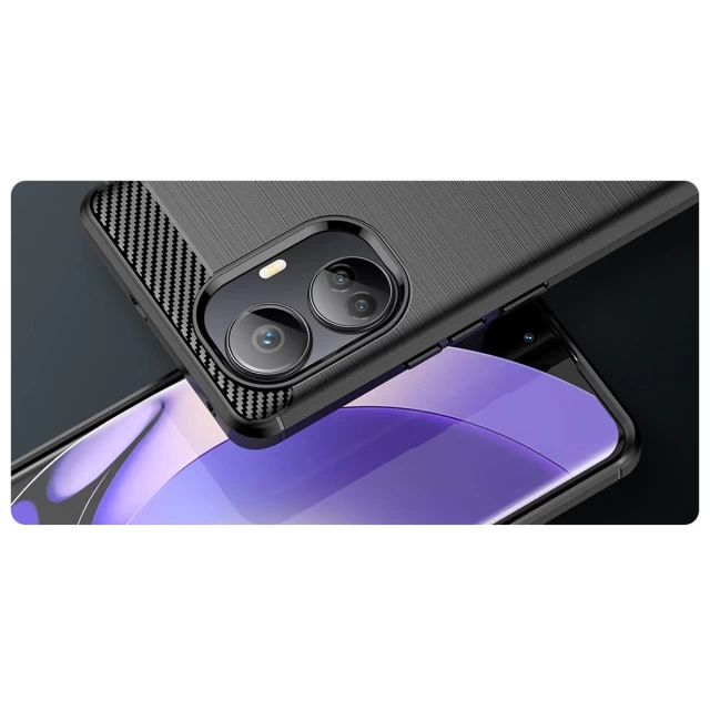 Чохол HRT Carbon Case для Realme 10 Pro Plus Black (9145576271858)