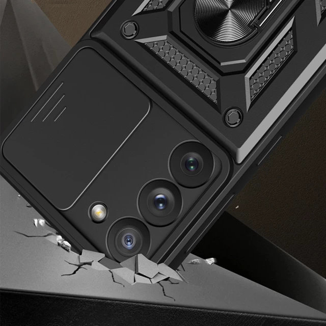Чохол HRT Hybrid Armor Camshield для Samsung Galaxy S23 Ultra Black (9145576272800)