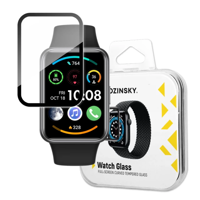 Защитное стекло Wozinsky Tempered Glass 9H Full Glue для Huawei Watch Fit 2 Black (9145576274446)