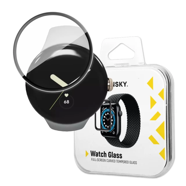 Защитное стекло Wozinsky Tempered Glass 9H Full Glue для Google Pixel Watch Black (9145576274552)