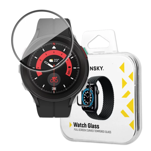Защитное стекло Wozinsky Tempered Glass 9H Full Glue для Samsung Galaxy Watch 5 Pro 45mm Black (9145576274576)