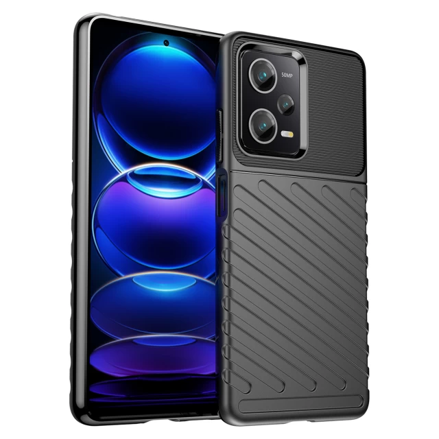 Чехол HRT Thunder Case для Xiaomi Poco X5 Pro 5G | Redmi Note 12 Pro Black (9145576274644)