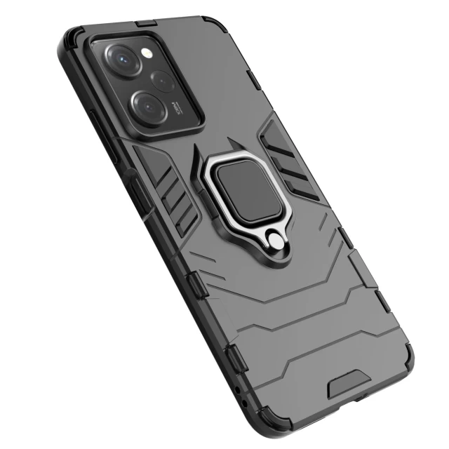 Чохол HRT Ring Armor для Xiaomi Redmi Note 12 Pro | Poco X5 Pro 5G Black (9145576277676)