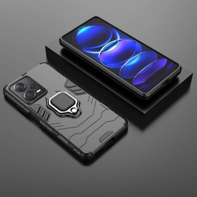 Чехол HRT Ring Armor для Xiaomi Redmi Note 12 Pro Plus Black (9145576277683)