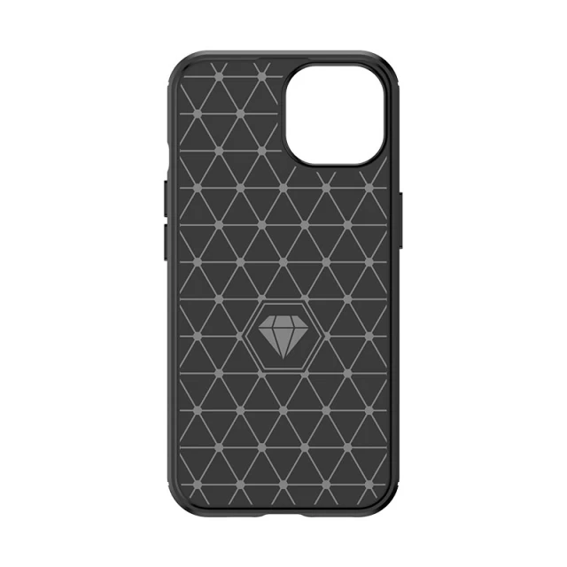 Чехол HRT Carbon Case для iPhone 15 Black (9145576279410)