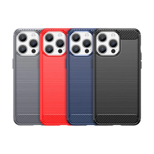 Чехол HRT Carbon Case для iPhone 15 Pro Blue (9145576279465)
