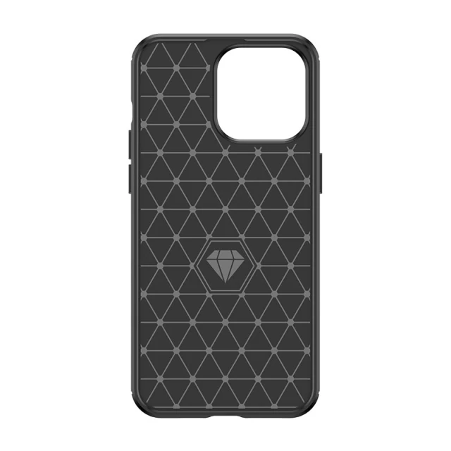 Чехол HRT Carbon Case для iPhone 15 Pro Max Black (9145576279472)