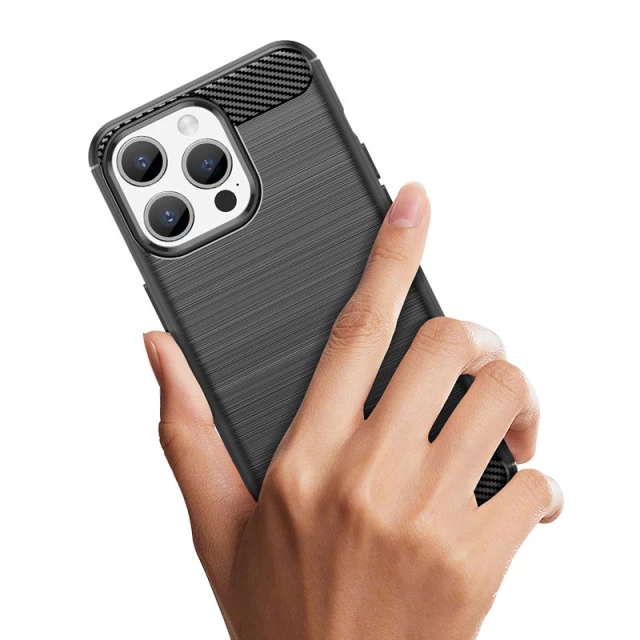 Чохол HRT Carbon Case для iPhone 15 Pro Max Black (9145576279472)