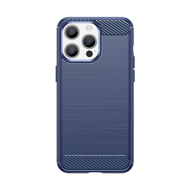 Чохол HRT Carbon Case для iPhone 15 Pro Max Blue (9145576279489)