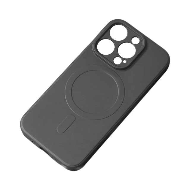 Чехол HRT Silicone Case для iPhone 15 Plus Black with MagSafe (9145576279809)