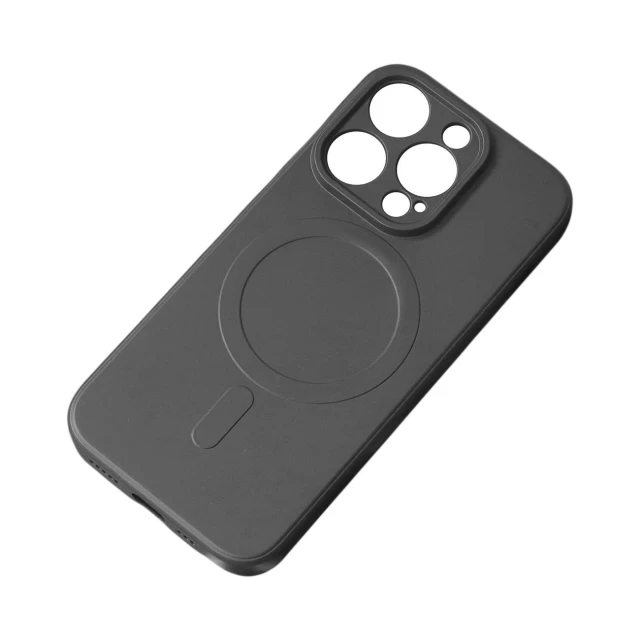 Чохол HRT Silicone Case для iPhone 15 Pro Max Black with MagSafe (9145576279946)