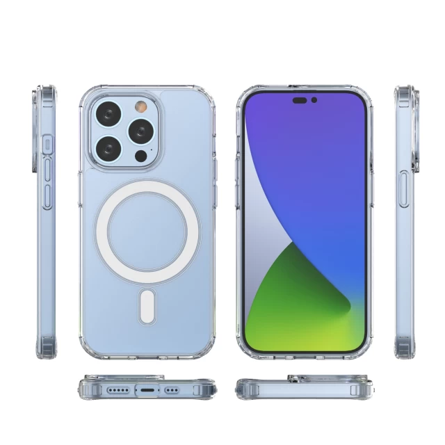 Чохол HRT Magnetic Case для iPhone 15 Pro Max Transparent with MagSafe (9145576280447)