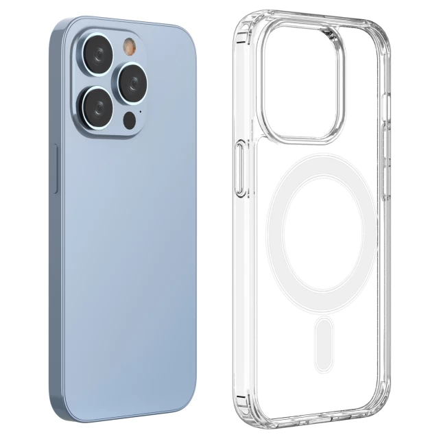 Чехол HRT Magnetic Case для iPhone 15 Pro Max Transparent with MagSafe (9145576280447)