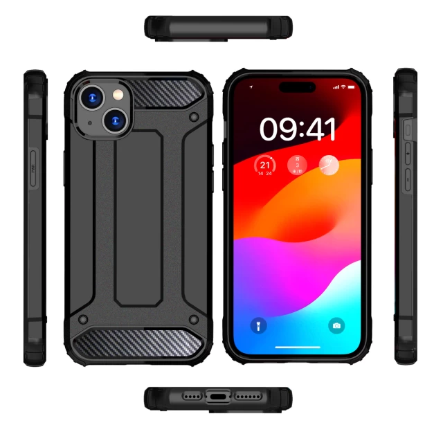 Чохол HRT Hybrid Armor iPhone 15 Black (9145576280461)