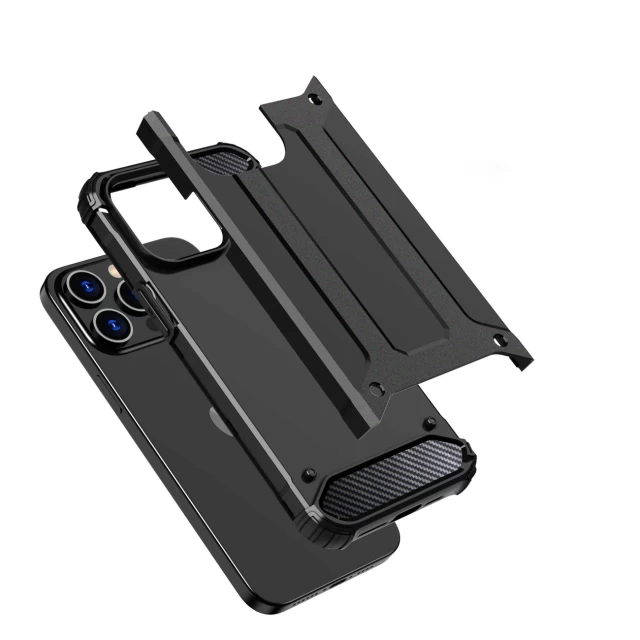 Чехол HRT Hybrid Armor iPhone 15 Pro Black (9145576280508)