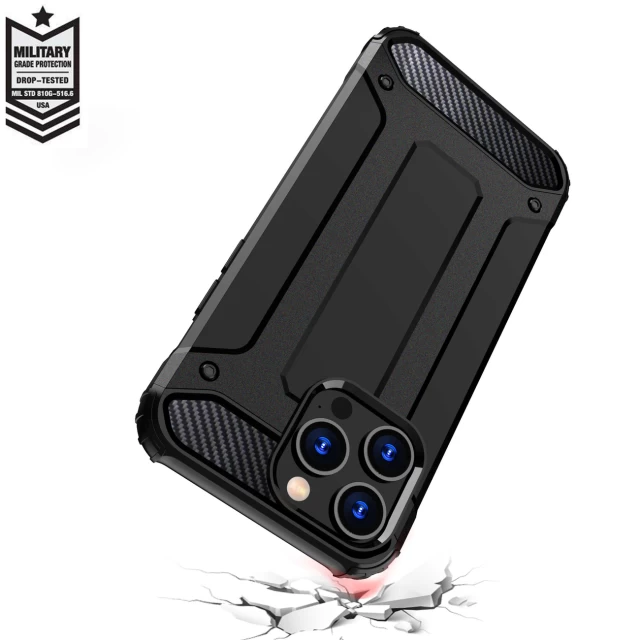 Чохол HRT Hybrid Armor iPhone 15 Pro Black (9145576280508)