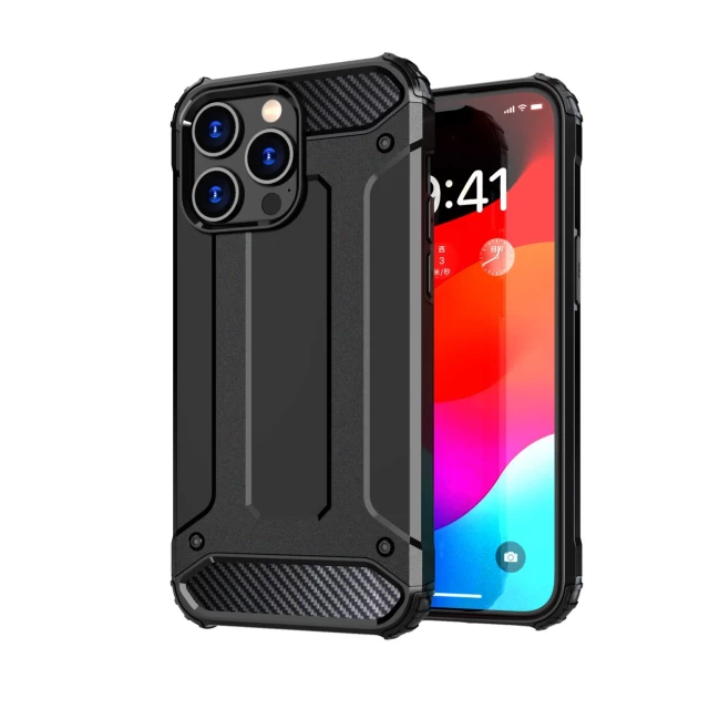 Чехол HRT Hybrid Armor iPhone 15 Pro Max Black (9145576280522)