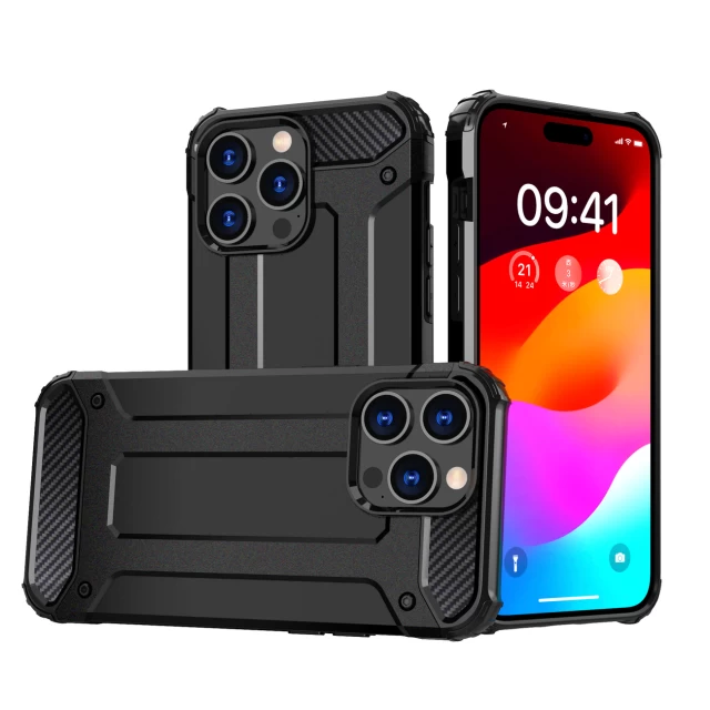 Чохол HRT Hybrid Armor iPhone 15 Pro Max Black (9145576280522)