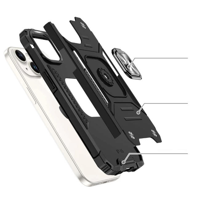 Чехол Wozinsky Ring Armor для iPhone 15 Black (9145576280546)