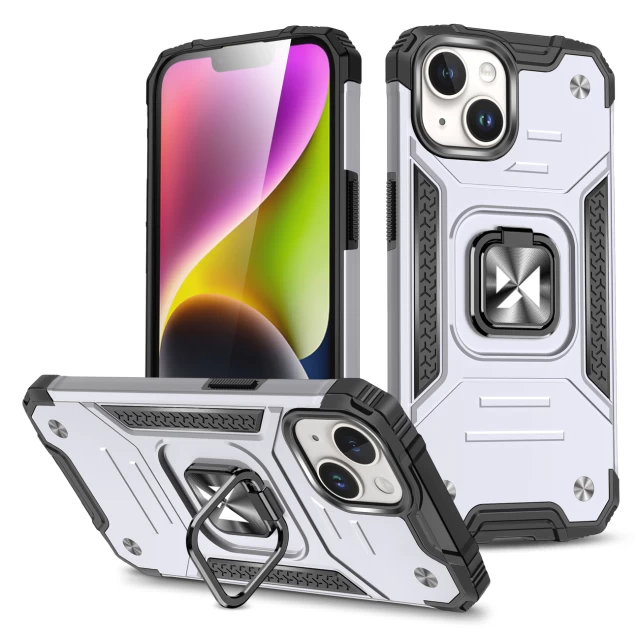 Чехол Wozinsky Ring Armor для iPhone 15 Plus Silver (9145576280638)