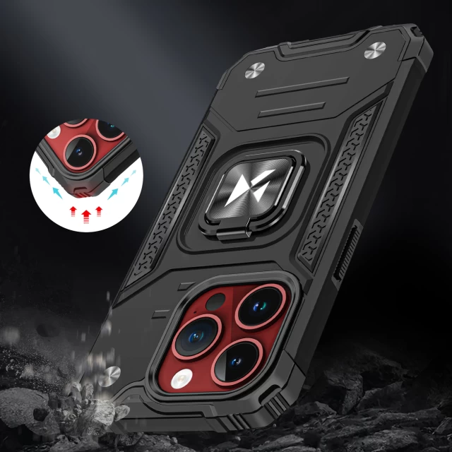 Чехол Wozinsky Ring Armor для iPhone 15 Pro Black (9145576280645)