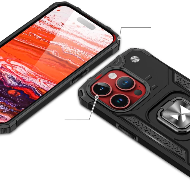 Чехол Wozinsky Ring Armor для iPhone 15 Pro Red (9145576280669)