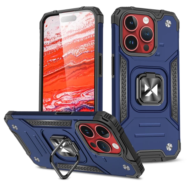 Чехол Wozinsky Ring Armor для iPhone 15 Pro Max Blue (9145576280706)