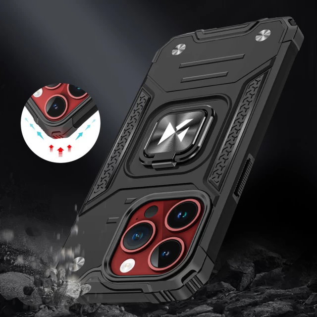 Чехол Wozinsky Ring Armor для iPhone 15 Pro Max Red (9145576280713)