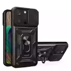 Чехол HRT Hybrid Armor Camshield для iPhone 15 Pro Black (9145576280805)