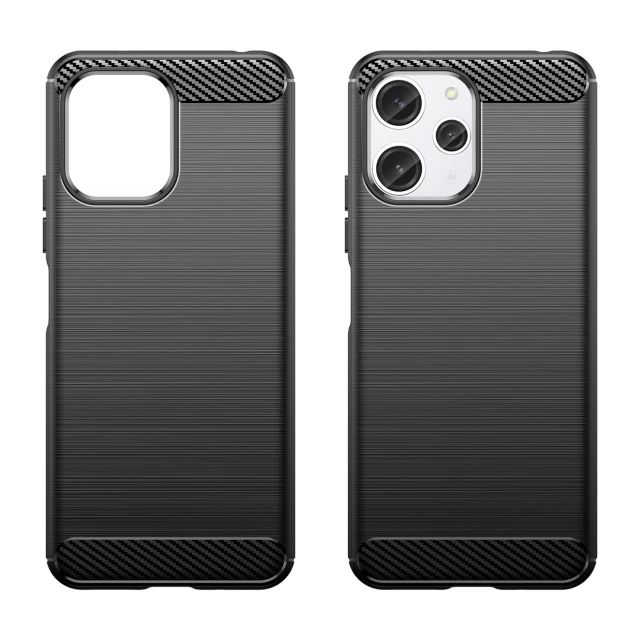 Чехол HRT Carbon Case для Xiaomi Redmi 12 Black (9145576281543)