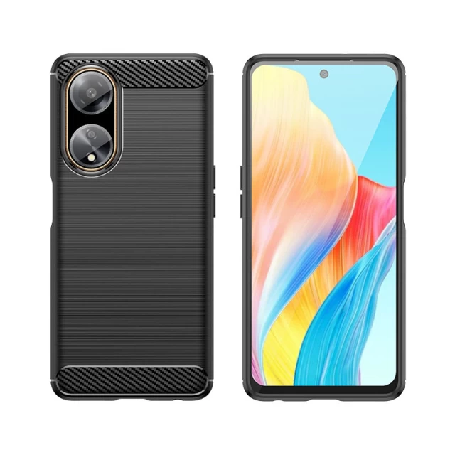 Чохол HRT Carbon Case для Oppo A98 5G Black (9145576281598)