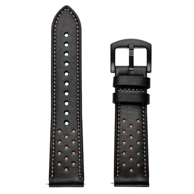 Ремінець Tech-Protect Leather для Samsung Galaxy Watch 4/5/5 Pro 40 | 42| 44 | 45 | 46 mm Black (9589046917240)