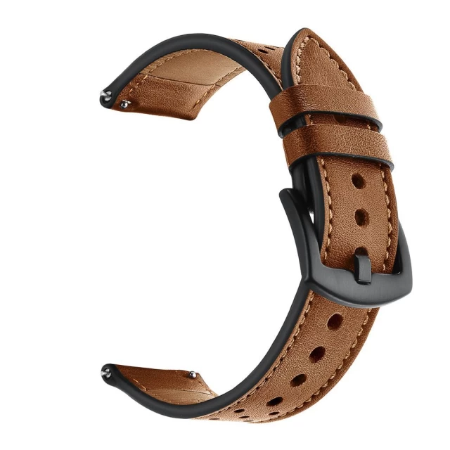 Ремешок Tech-Protect Leather для Samsung Galaxy Watch 4/5/5 Pro 40 | 42 | 44 | 45 | 46 mm Brown (9589046917257)
