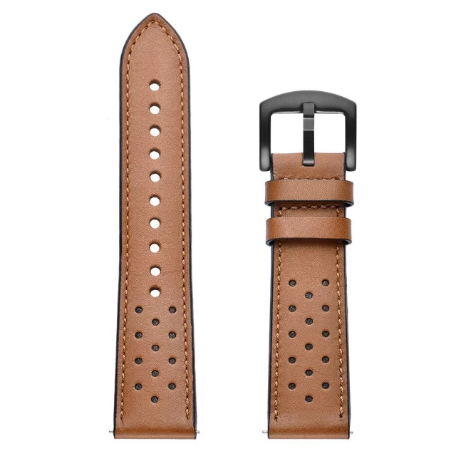 Ремешок Tech-Protect Leather для Samsung Galaxy Watch 4/5/5 Pro 40 | 42 | 44 | 45 | 46 mm Brown (9589046917257)