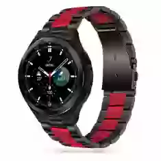 Ремінець Tech-Protect Stainless для Samsung Galaxy Watch 4/5/5 Pro 40 | 42 | 44 | 45 | 46 mm Black/Red (9589046917660)