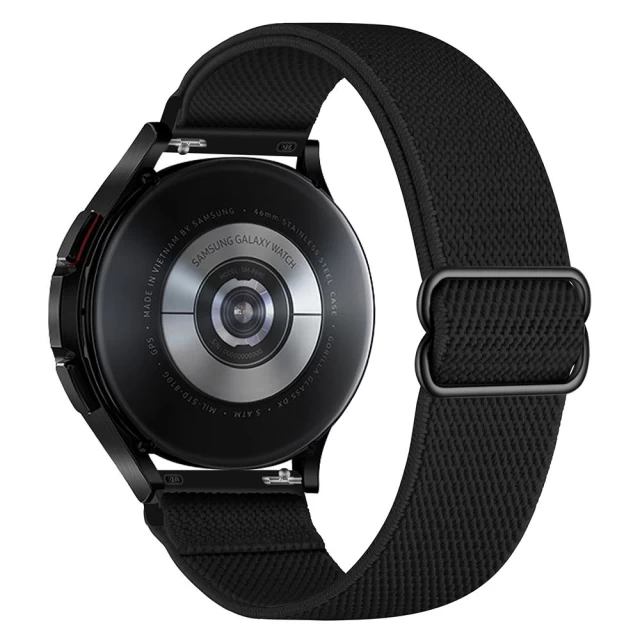 Ремінець Tech-Protect Leather для Samsung Galaxy Watch 4/5/5 Pro 40 | 42| 44 | 45 | 46 mm Black (9589046917783)