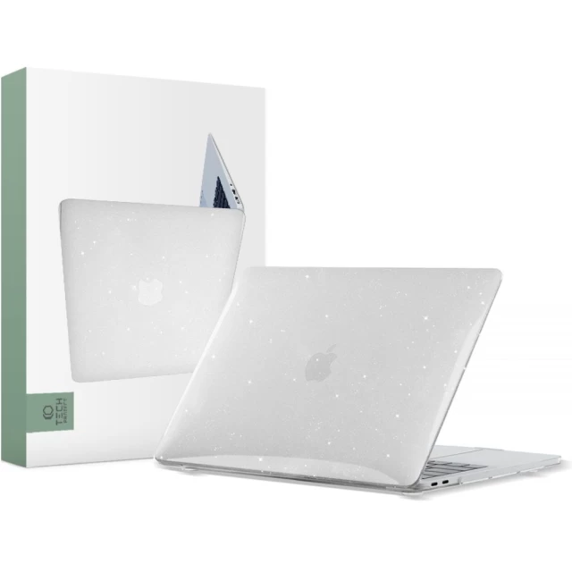 Чехол Tech-Protect Smartshell для MacBook Air M1 13.3 (2018-2020) Glitter Clear (9589046918926)