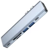 USB-хаб Tech-Protect V5 7-in-1 Grey USB-C - 2xUSB-A/2xUSB-C/HDMI/SD/TF Grey (9589046919305)