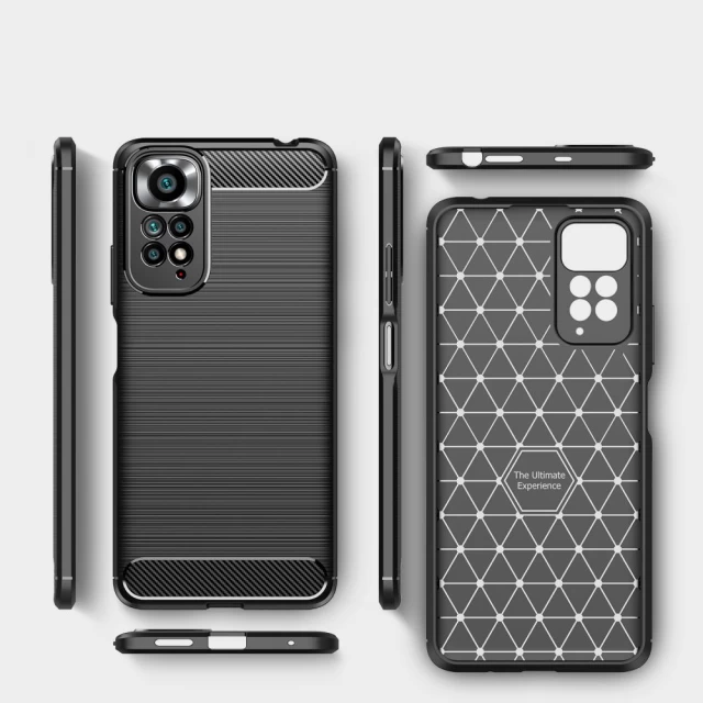 Чехол Tech-Protect TpuCarbon для Xiaomi Redmi Note 11/11S Black (9589046920479)