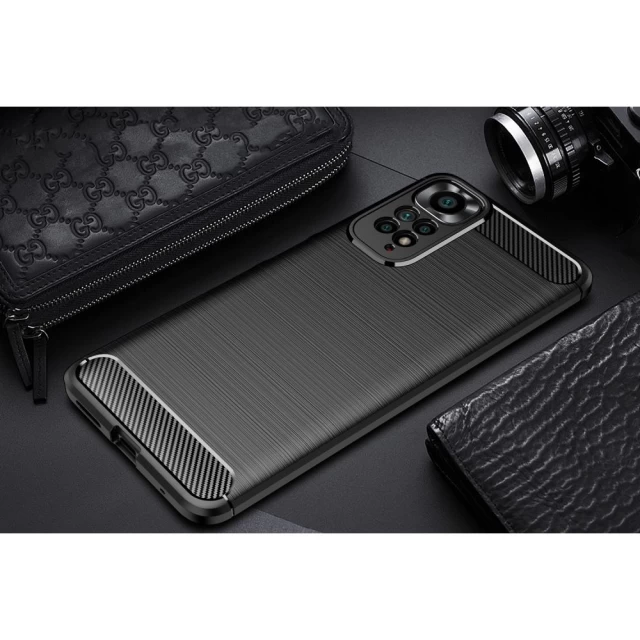 Чехол Tech-Protect TpuCarbon для Xiaomi Redmi Note 11/11S Black (9589046920479)