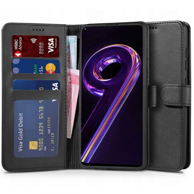Чехол Tech-Protect Wallet для Realme 9 4G/9 Pro Plus Black (9589046920561)