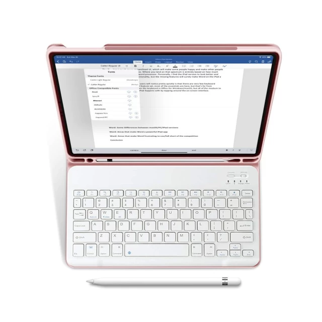 Чехол-клавиатура Tech-Protect Smart Case Pen and Keyboard для iPad 9 | 8 | 7 10.2 2021 | 2020 | 2019 Pink (THP950PNK)