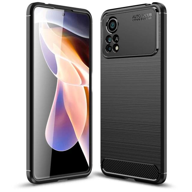 Чохол Tech-Protect TpuCarbon для Xiaomi Poco X4 Pro 5G Black (9589046922152)