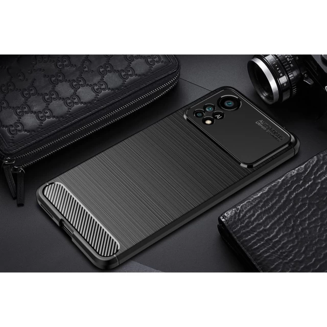 Чохол Tech-Protect TpuCarbon для Xiaomi Poco X4 Pro 5G Black (9589046922152)